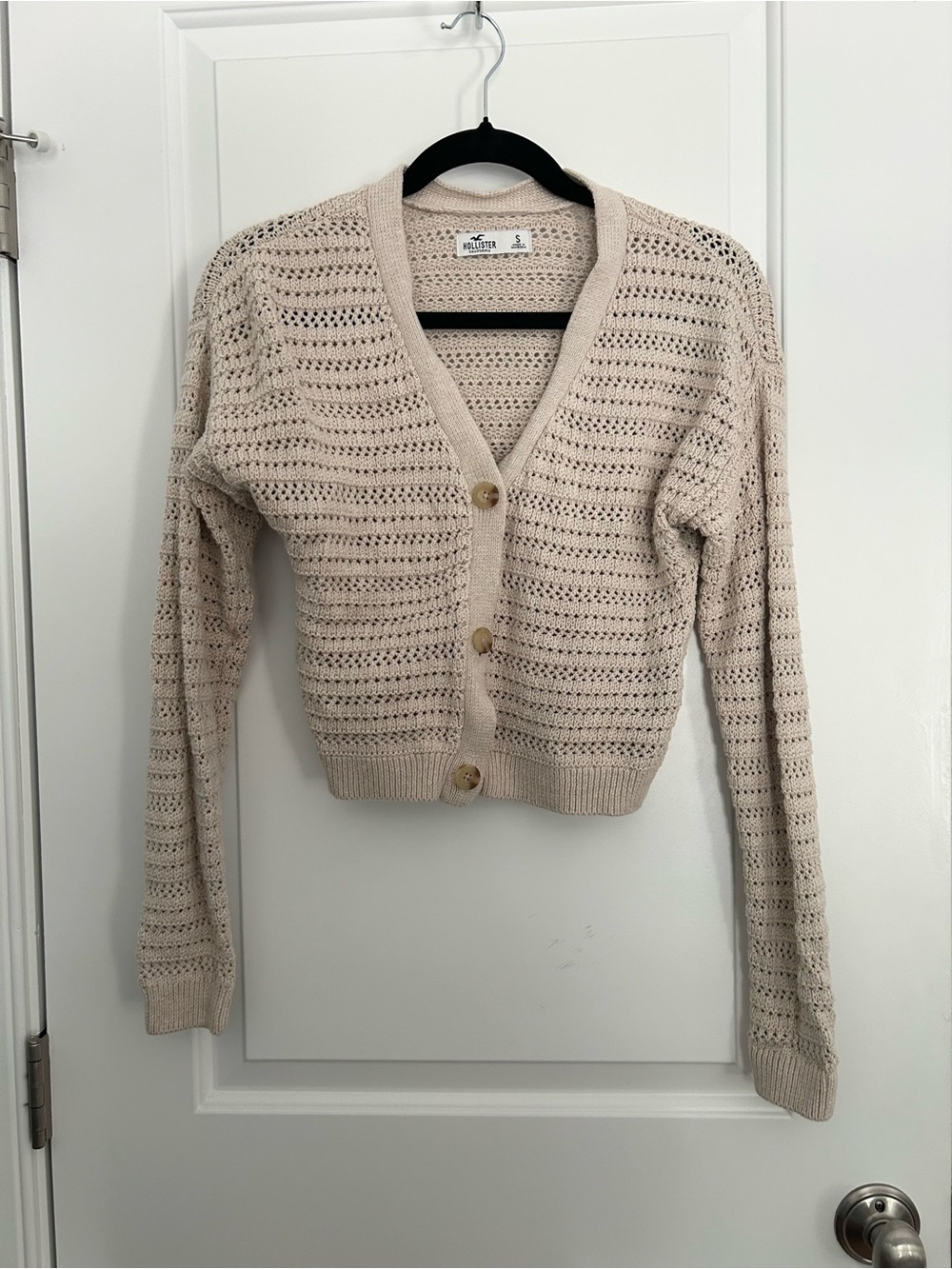Hollister Crochet Open Knit Cardigan Sweater - Picture 1 of 3